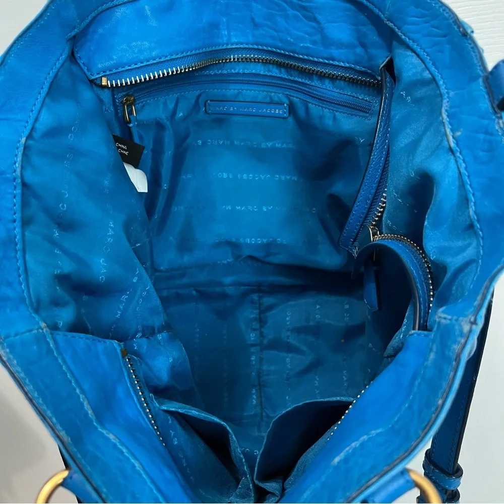 Marc by Marc Jacobs Blue Leather Hobo Tote
